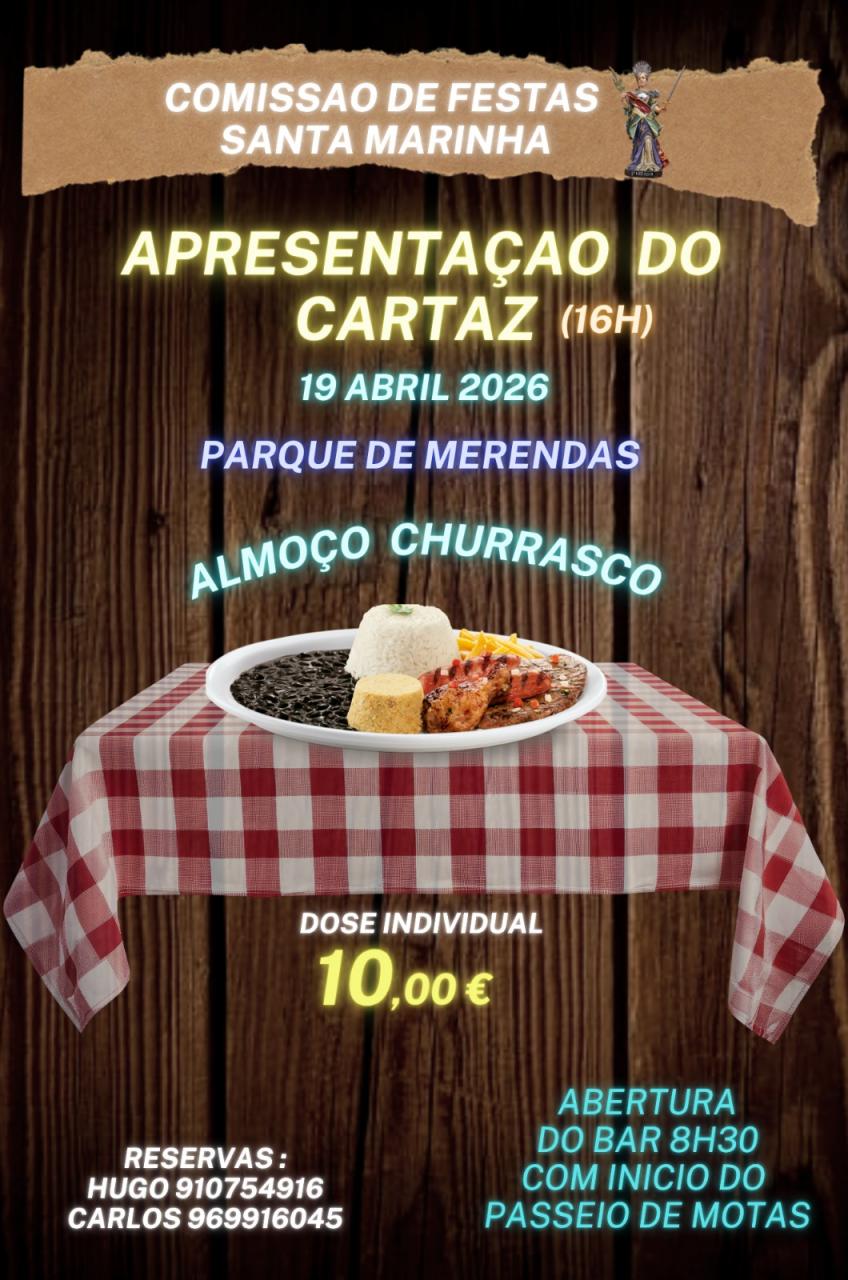 Almo&ccedil;o e Apresenta&ccedil;&atilde;o Cartaz da Festa